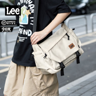 Lee 大容量通勤斜挎包单肩包（可放电脑平板）