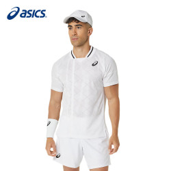 亚瑟士 短袖新款男士速干衣透气清爽网球服运动训练健身跑步t恤 白色
