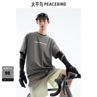 太平鸟 男装夏季凉感渐变休闲T恤 B2CNE2B06 灰色1（宽松） S