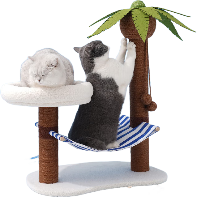 猫猫 zeze 椰树小岛猫爬架猫窝一体猫抓柱猫咪磨爪猫抓板不掉屑耐磨玩具