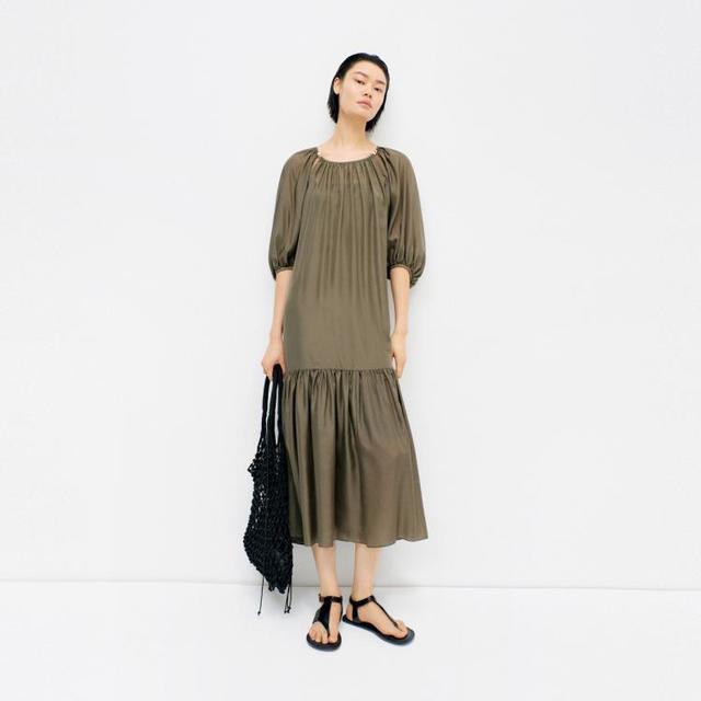 edition 两件套复古流光真丝气质长裙连衣裙女