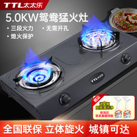 太太乐 台式燃气灶双灶液化气农村家用煤气灶节能新款猛火灶炉具