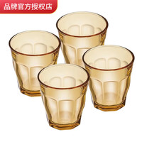 VISIONS 4个康宁耐热玻璃水杯早餐杯牛奶杯啤酒杯 可进微波炉蒸烤箱 4个百丽水杯