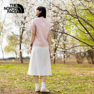 THE NORTH FACE/北面 都市经典系列短袖T恤女 柔雾粉 L