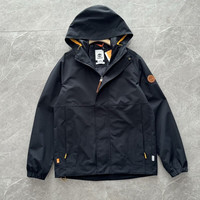 Timberland 春秋季新款男士纯色运动户外防风连帽夹克外套冲锋衣 黑色(春秋款) M/175 120-140斤