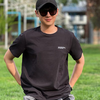 PUMA彪马 691342 圆领短袖T恤 黑色 2XL