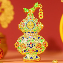 1 赋闲正版故宫葫芦冰箱贴原创宫廷鎏金大吉葫芦金属冰箱贴北京旅游礼物 鎏金累丝大吉福禄葫芦瓶-冰箱贴