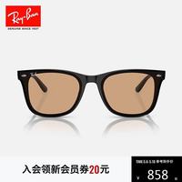 Ray-Ban RayBan）时尚方形太阳镜大框显脸小眼镜夏日户外防晒墨镜0RB4391D 601/93黑色镜框棕色镜片