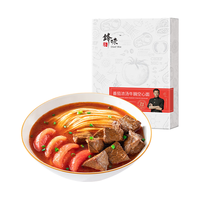 锋味派 手工拉面 方便面 【不辣】番茄浓汤牛腩空心面*4 470g