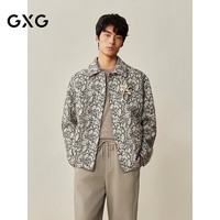 GXG 男装 商场同款满身花型翻领夹克