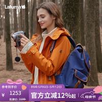 乐飞叶 户外冲锋衣 女士II级中长款防水透湿夹克外套 LFJA4CS60 乐菲橙OC 165/84A（38）