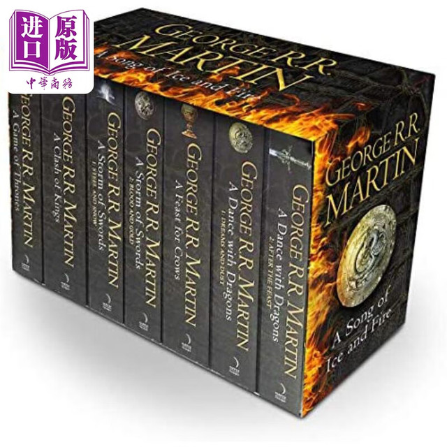 预售 冰与火之歌英国版7本盒装1-5卷全套