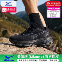 美津浓 RACER系列 夏季新款黑武士男鞋女鞋通勤休闲鞋轻便透气缓震跑步鞋 -01/黑/黑武士