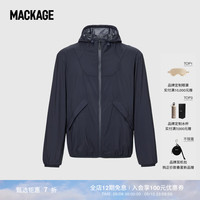 Mackage 春夏新品 男女 REID户外连帽短款风雨衣夹克 海军蓝