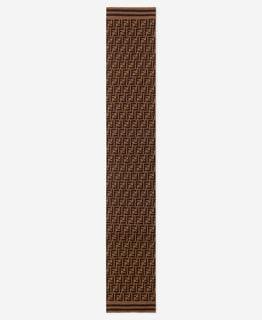 FENDI/芬迪 Kids Wool Logo围巾 棕色