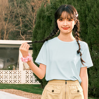 雪中飞 冰丝短袖T恤女 浅蓝色 L 165/88A