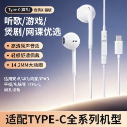 古尚古 耳机有线入耳式typec接口电脑适用于华为小米苹果高音质麦克风k歌