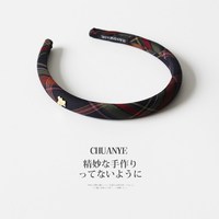川野法式复古金标格纹发箍时尚高级感高颅顶压发头箍头饰发饰