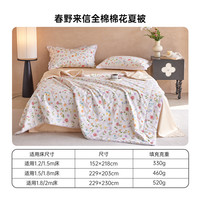  Dohia/多喜爱 可机洗水洗 夏凉被 【100%新疆棉+可机洗水洗】春野来信 152cm*218cm
