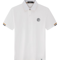 七匹狼 呼吸棉+弹力透气短袖POLO衫 本白 4XL