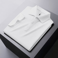 富绅 老钱风休闲开领POLO衫 白色 M