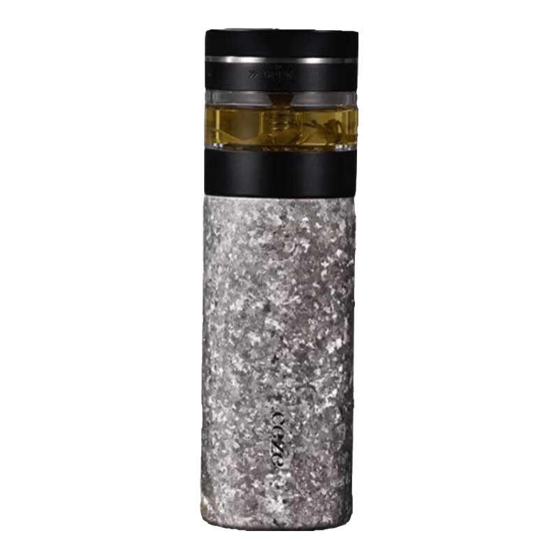 CEZE 纯钛保温杯 500ml 茶水分离 皓月银