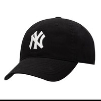 MLB 四季大标软顶棒球帽鸭舌帽送男女友3ACP6601N-45CAS-F （黑色）