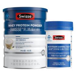 斯维诗 男士复合维生素片乳清蛋白粉 450g+90粒
