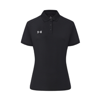 UNDER ARMOUR/安德玛 夏季女子纯黑翻领短袖T恤