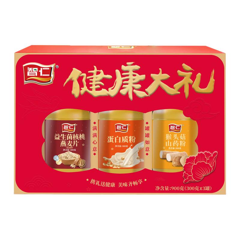 智仁 即食麦片蛋白粉阿胶核桃粉 900g 1盒
