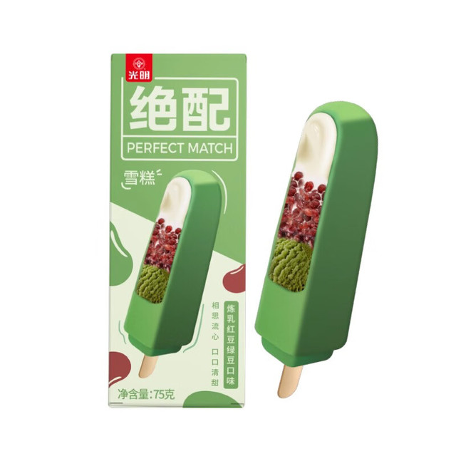 今日必买：光明 绝配炼乳红绿豆雪糕冰淇淋 75g*30支