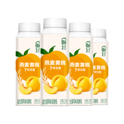 伊利 畅轻低温酸奶燕麦黄桃口味酸牛奶228g*4 风味发酵乳