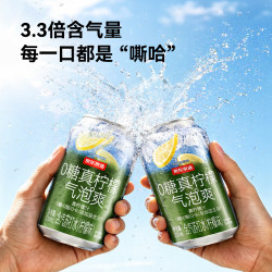 京东京造 含气苏打水6罐 0糖苏打水饮料