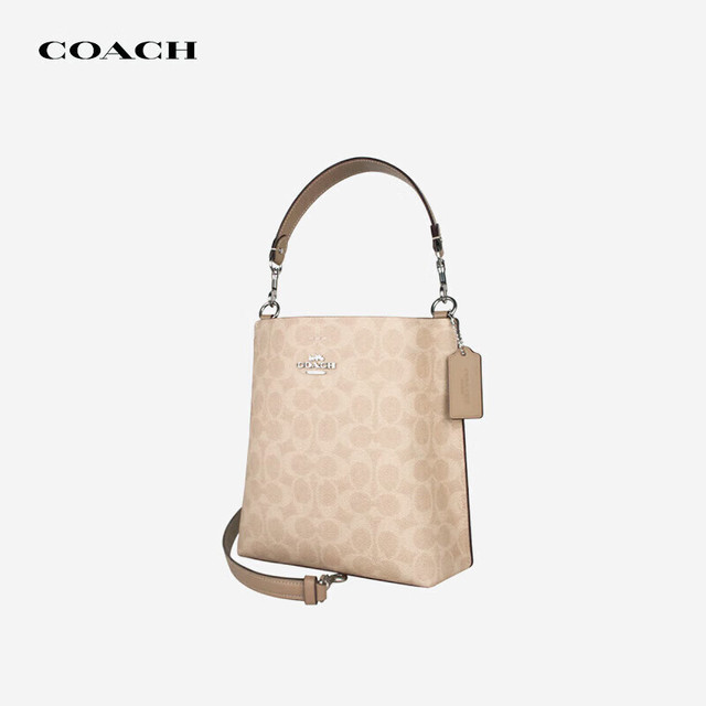 COACH 【520礼物】MOLLIE老花水桶包手提单肩斜挎女包CBQ33