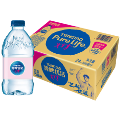 青啤优活 饮用水330ml*24瓶整箱装 会议商用公司用水小瓶水 新老包装