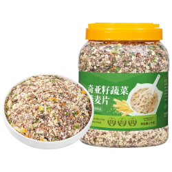 魏尔夫 奇亚籽蔬菜燕麦片 0蔗糖全麦谷物早餐麦片 1kg