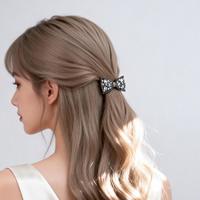 阿吉豆 AJIDOU 水晶珍珠蝴蝶结鸭嘴发夹