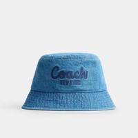 限新用户：COACH 刺绣丹宁渔夫帽