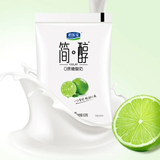 PLUS会员：君乐宝 简醇0蔗糖酸奶 青柠酸奶 100g/袋 营养低温早餐风味酸牛奶 简醇青柠酸奶100g*30袋+赠