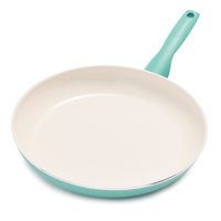 Greenpan 25cm铝制陶瓷涂层不粘煎锅平底锅炒锅 无盖 绿松石色