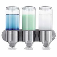 simplehuman BT1029 444ml三件套壁挂式泵式分配器，拉丝不锈钢，宽32.0厘米x高24.5厘米x深9.4厘米