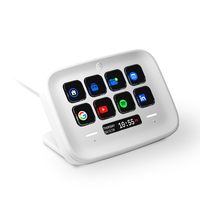 elgato 8键自定义快捷键盘 2个触控点 USB连接 支持办公游戏直播 兼容Mac PC 工作流程自动化控制器 可编程按键