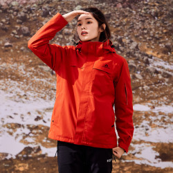 拓路者 朱雀冲锋衣三合一女款 防风防水保暖登山外套 朱雀红 M