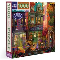 eeBoo - 布鲁克林秋季拼图 1000 片拼图 - 成人拼图 1000 片纸板 - 尺寸 58.52 厘米 x 58.52 厘米