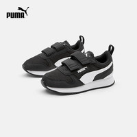 PUMA 儿童运动鞋防滑魔术贴 黑色-彪马白 30