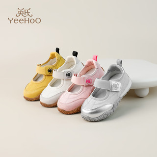 英氏 YEEHOO 儿童跑步鞋 白色 23码（脚长14.3-14.6cm）儿童运动鞋