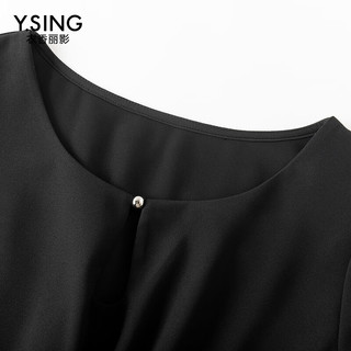 Y.SING/衣香丽影 赫本风黑色连衣裙 女 夏季优雅小黑裙 M