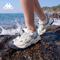  Kappa/卡帕 速干透气 儿童溯溪鞋 经典白/悬浮蓝 34