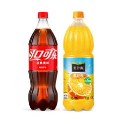可口可乐 碳酸饮料1.25L*2瓶装 可乐1.25L*1瓶+果粒橙1.25L*1瓶