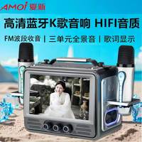 夏新 蓝牙音响带显示屏一体看戏机K歌音箱广场舞视频机老年人收音